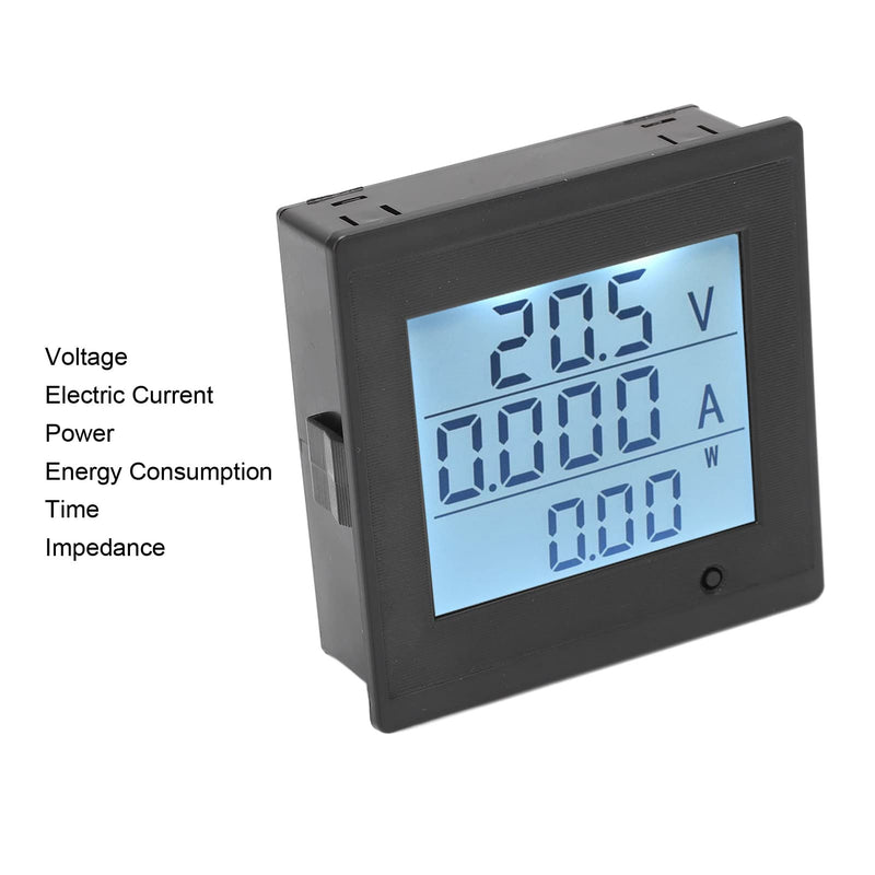 [Australia - AusPower] - Multimeter Ammeter Voltmeter DC 6‑200V Volt Monitor with Alarm Function Digital Voltmeter LCD Display Digital Current Voltage Power Energy Meter Battery Monitor 