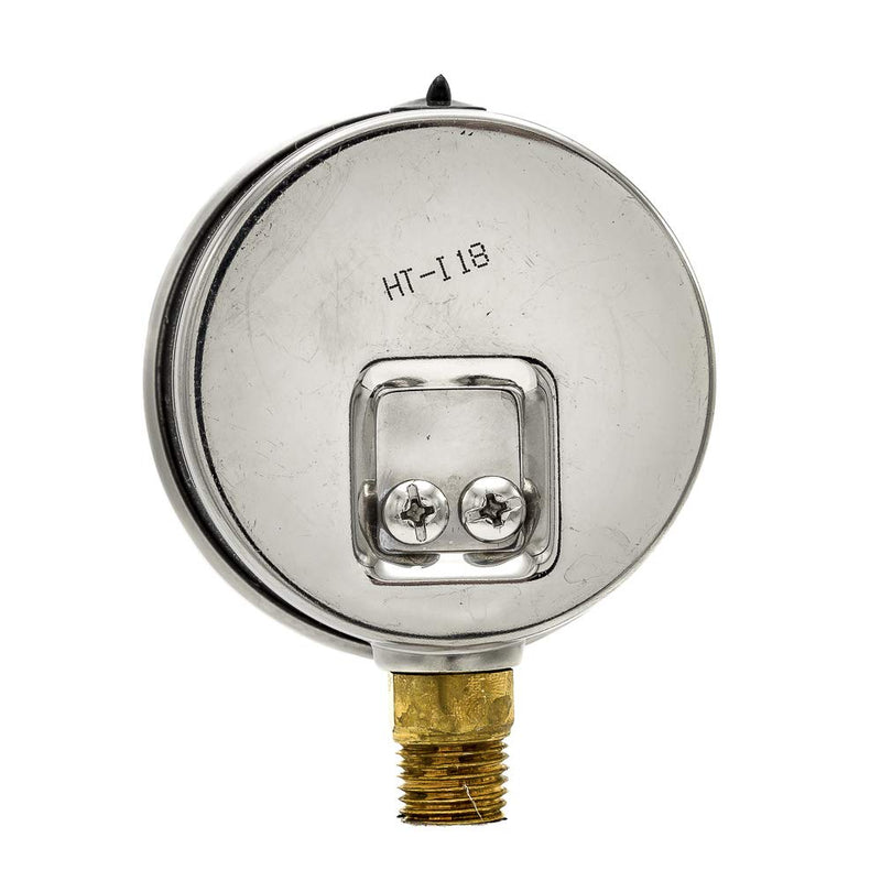 [Australia - AusPower] - PIC Gauges PRO-201L-254J 0-500 PSI Pressure Gauge, 2 1/2" Dial, 1/4" Male NPT Connection, Bottom Mount, Dual Scale, Glycerin Filled, Stainless Steel Case/Bezel, Brass Internals & Plastic Lens 2.5" 