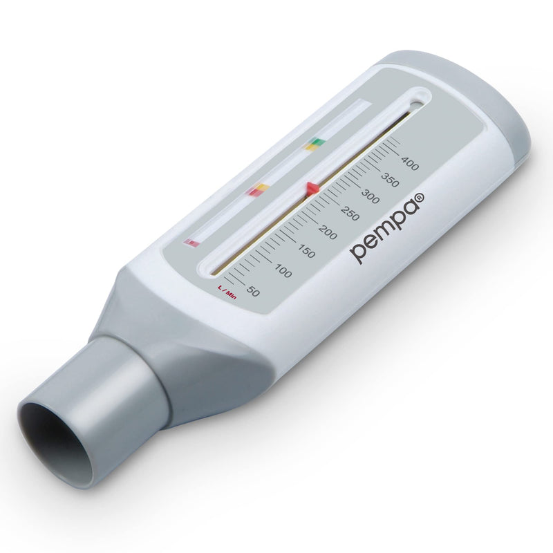 [Australia - AusPower] - PEMPA Peak Flow Meter with Mouthpiece - Peak Flow Meter Universal for Children for Monitoring Lung Function COPD Asthma and Breathing Function 