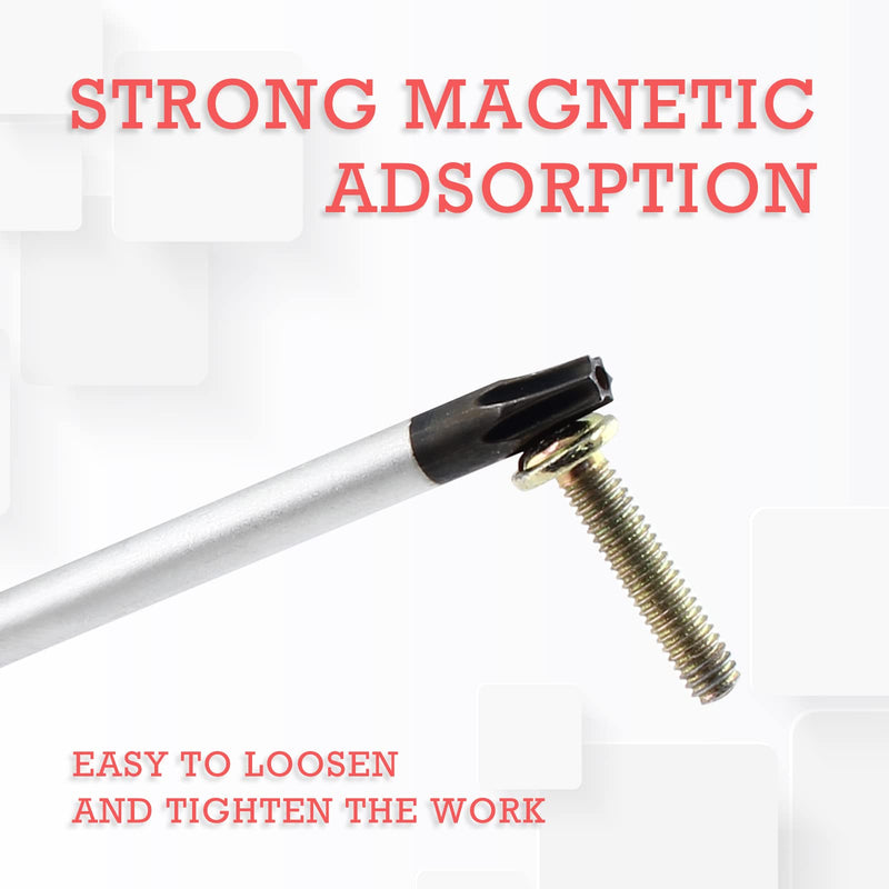 [Australia - AusPower] - T20 Torx Security Screwdriver with Magnetic Tip Plastic Grip, Torx Screwdriver for Computer Repairing, Home Appliances(Red, 178mm/ 7") T20 x 100mm 