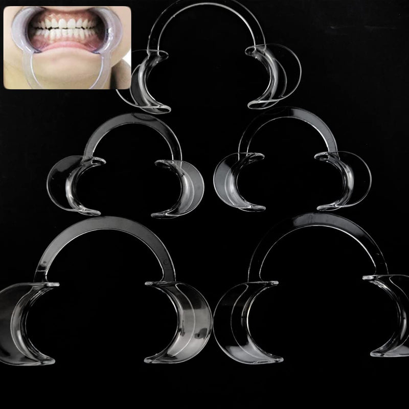 [Australia - AusPower] - 21PCS (7 Medium+7 Large+7 Small) C-Shape Teeth Whitening Cheek Retractor, Autoclavable Dental Mouth Opener, Disposable Dental Lip Cheek Retractor for Mouthguard Challenge Game 
