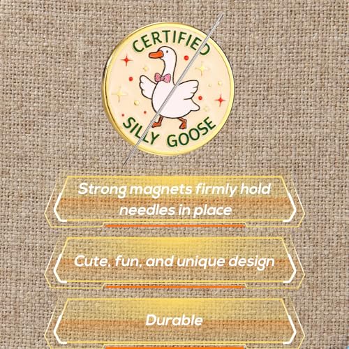 Stupid Goose Magnetic Needle Holder, Funny Embroidery Needle Holder for Cross Stitch Embroidery and Craft Accessories