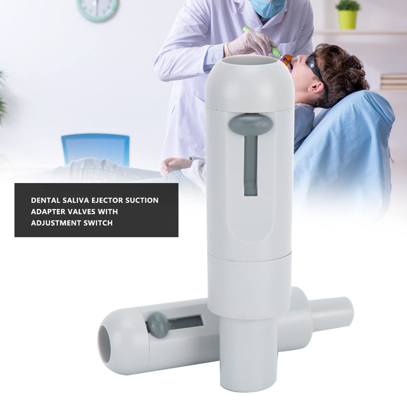[Australia - AusPower] - 2 pcs Dental saliva ejector, suction adapter valves Weak and strong adapter nozzle set, Plastic dental suction handle Dental HVE SE suction tube adapter empty 