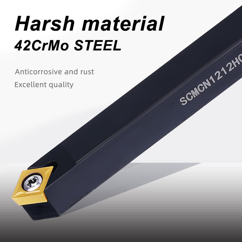 [Australia - AusPower] - 1/2" 12mm Indexable Lathe Turning Tool 14Pcs Kit- 4Pcs Metal Lathe Tools Holder Set with 10Pcs CCMT09T304 Carbide Insert for Turning S12M-SCLCR09/SCMCN1212H09/SCLCL1212H09/SCLCR1212H09 4pcs 1/2" 12mm Sclcr09 Shank +10pcs Inserts 