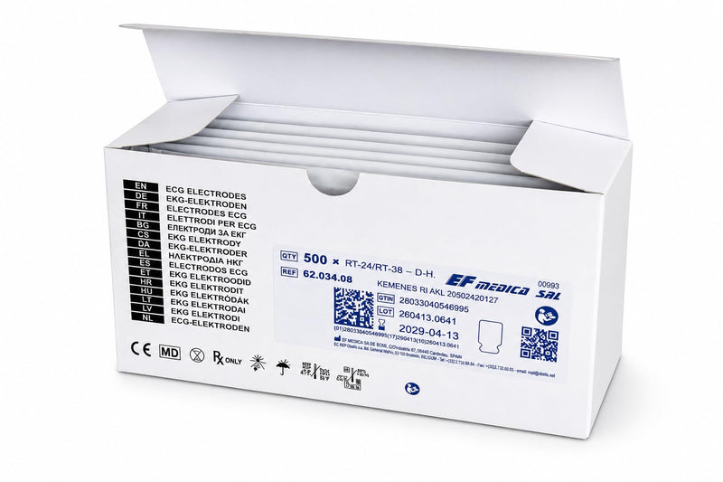 500 Stück EKG-Elektroden & BIA-Elektroden – Einmal-Klebeelektroden – EF Medica RT-24/RT-38 | Einmal-Klebeelektroden
