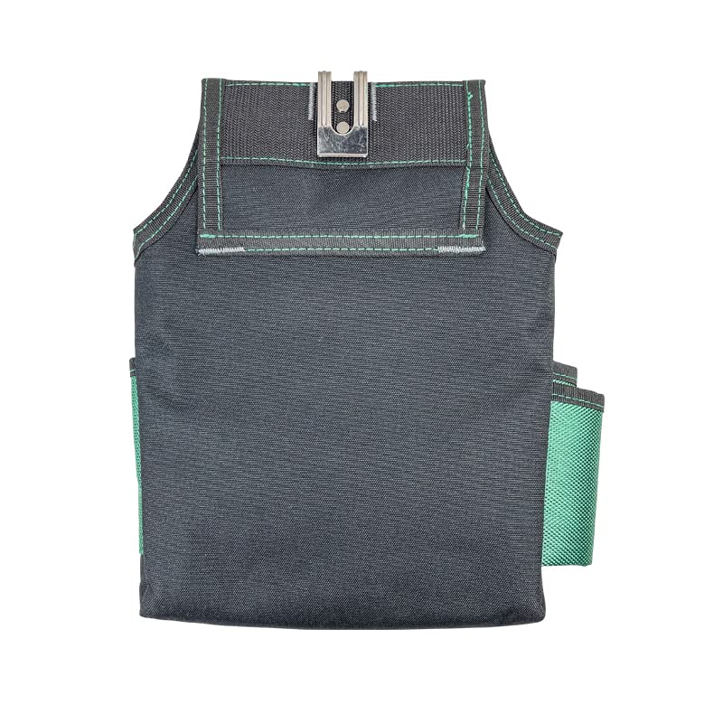 Green ZAKCO electrician tool pouch made of polyester with utility holster compartments