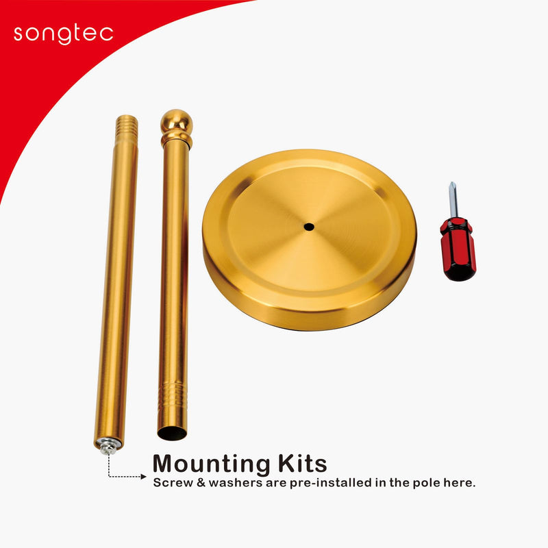 Songtec Toilet Paper Holder Stand Reserve for Bathroom, Holds 4/5 Rolls, Compact TP Roll Holder Storage, Stainless Steel (Gold) Gold