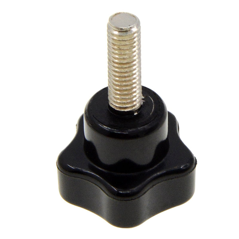 [Australia - AusPower] - YXQ M6 Star Hand Knob Clamping Tightening Replacement Black Plastic (6Pcs) M6x25x20(6Pcs) 