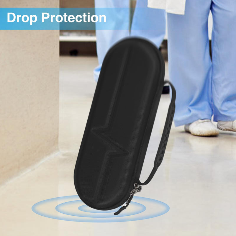 [Australia - AusPower] - Stethoscope Hard Case, Shockproof Slim Travel Storage Bag for 3M Littmann Classic III, 3M Littmann Cardiology IV, Lightweight II S.E, Omron, ADC, MDF Acoustica Stethoscope (Black) Black 