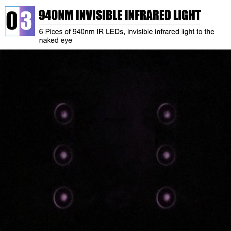 [Australia - AusPower] - Night Vision IR Illuminators 940nm Invisible 6-LEDs Infrared Light IP65 Water-Resistant Outdoor Floodlight for Security Cameras (940nm IR, 90° Angle for 4mm Lens) 940nm IR, 90° Angle for 4mm Lens 