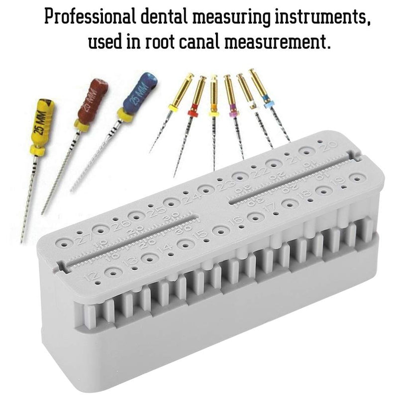 [Australia - AusPower] - Dental Endo Block Files Measuring Tools Endodontic Ruler Test Board, Professional Dental Measuring Instruments, Used in Measurement(grey) 