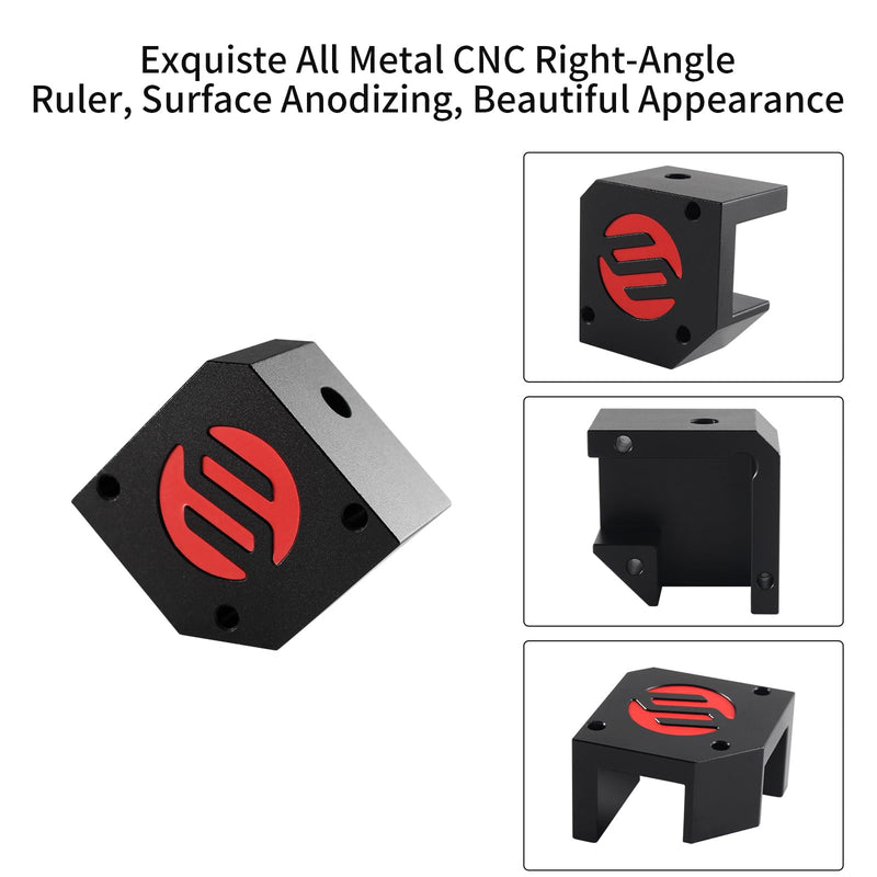 [Australia - AusPower] - FYSETC 3D Printer Part 2020 Aluminum Extrusion Right-Angle Tool: Voron2.4 6mm Extruded Aluminum V-Slot 20x20 Profile Installation Ruler - Anodized CNC All Metal Corner Bracket with M3x30mm Hand Knob 