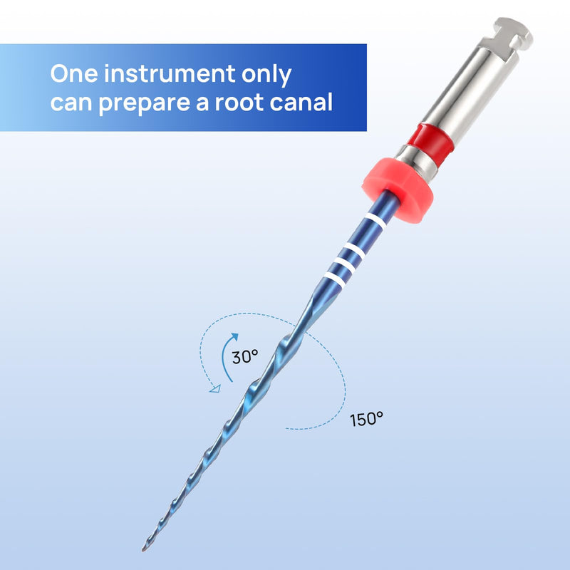 [Australia - AusPower] - JMU Dental Endodontic Niti Rotary Files #40 25mm, Blue Files Heat Activation Root Canal Engine Files, 6pcs/Pack R25-R40-R50 (25mm) 1 