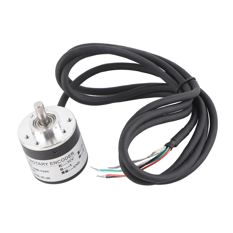 [Australia - AusPower] - Rotary Encoder, 600P Incremental Rotary Encoder 5-24v Wide Voltage Power Supply 6mm Shaft Optical Ab 2 Phase for Measuring Rotational Rate 