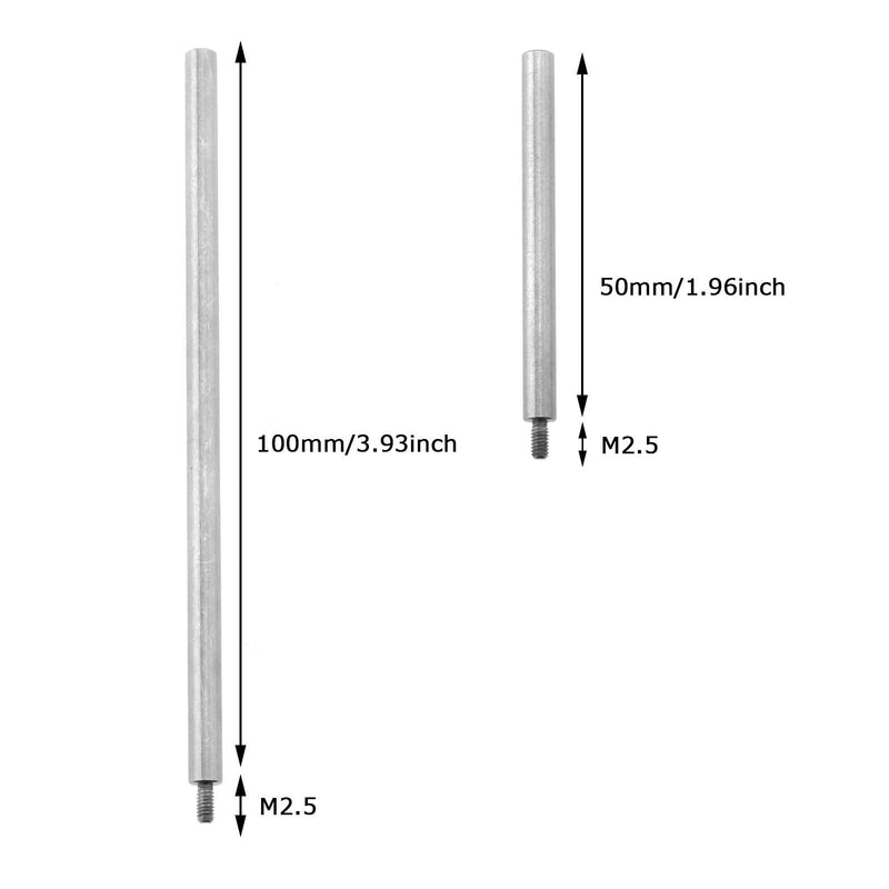 [Australia - AusPower] - Metric Dial Indicator Set with 50 and 100mm Extension Stem Rod 0-10MM Range Measuring 0.01mm Accurate 