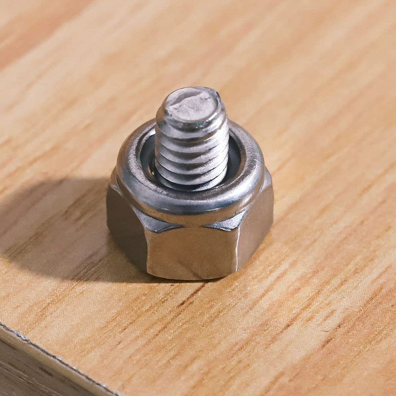 [Australia - AusPower] - Glvaner 1/2"-13 Thread Size Stainless Steel Hex Locknuts with White Nylon Insert 304 Stainless Steel 18-8 20 Pack 