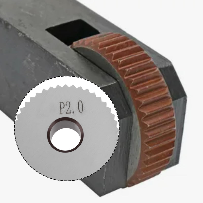 [Australia - AusPower] - ECSiNG 2 x P2.0mm Straight Knurled Wheels 28x8x8mm Steel Rollers for Knurling Tools and Lathe Holder Pitch P2.0 