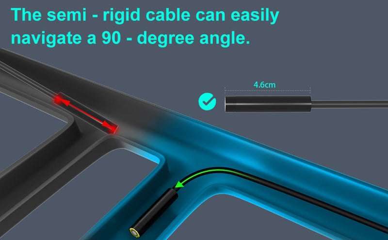 [Australia - AusPower] - Endoscope Camera with Light, 1920P HD Borescope, 8 Adjustable LED Light, IP67 Waterproof 16.4ft Snake Camera, Semi-Rigid Cable Inspection for Android, iOS 