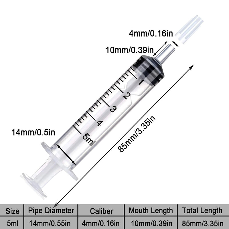 [Australia - AusPower] - 5 ml Syringe Without Needle, Syringe for Liquid with Cap, Oral, Scientific Labs, Measurement, Pack of 30 5ml 