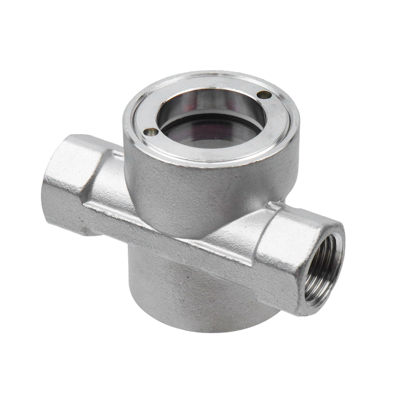 [Australia - AusPower] - Antrader 1/2"NPT Female 304 Stainless Window Sight Glass Flow Indicator with Impeller,1Pcs (DN15-1/2") DN15-1/2" 