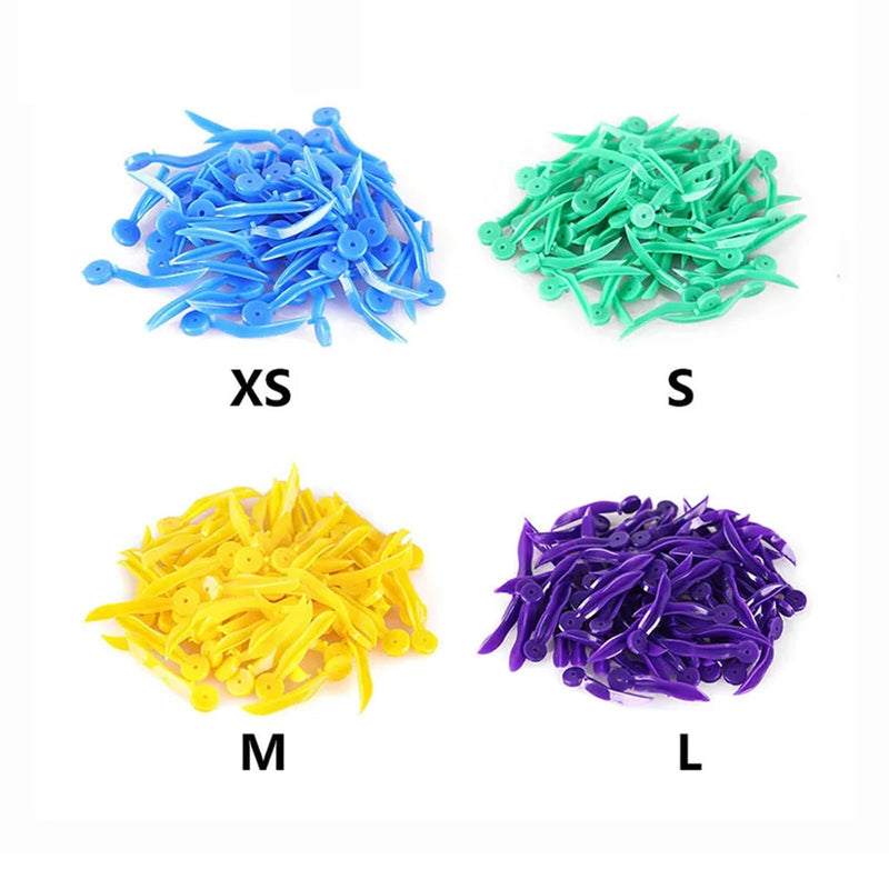 [Australia - AusPower] - Windplus Dental Wedges, 400pcs Dental Plastic Wedge Disposable Fixing Wedge with Hole, Dental Sectional Matrix Wedges, Dental Add-on Wedges, Teeth Interproximal Wedges. (Yellow M) Yellow M 