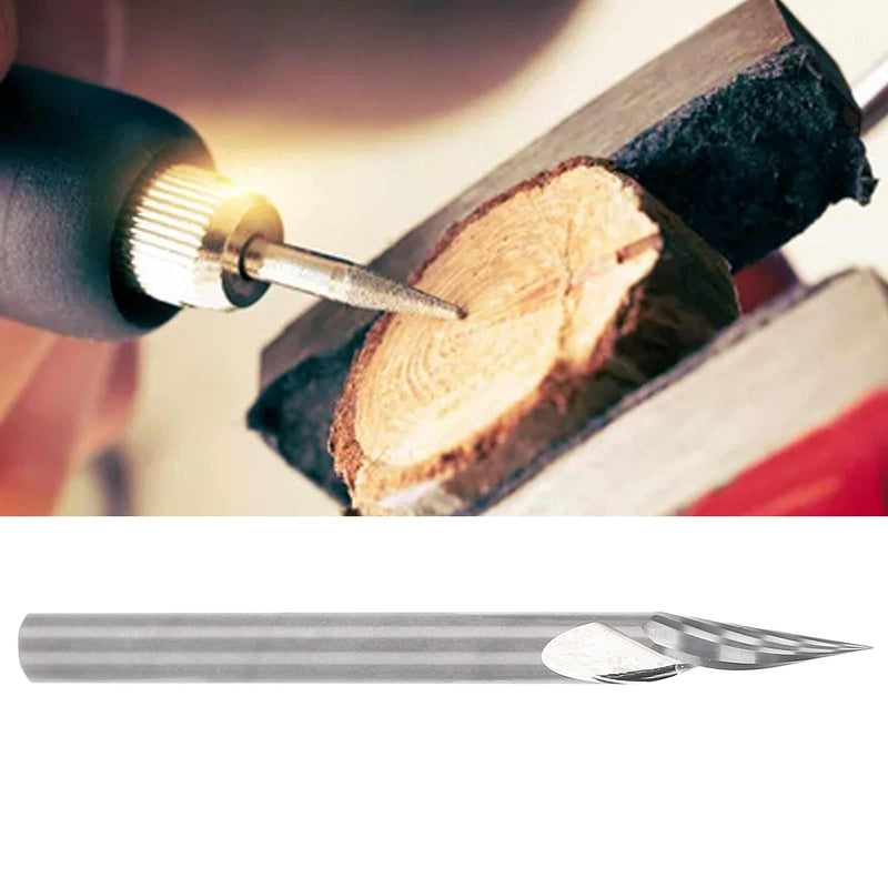 [Australia - AusPower] - 3.175 x 20° x 0.1 x 40L Spiral 20 Degree V-Groove Engraving Tool Milling Cutter Carbide V-Point Milling Cutter for Woodworking 