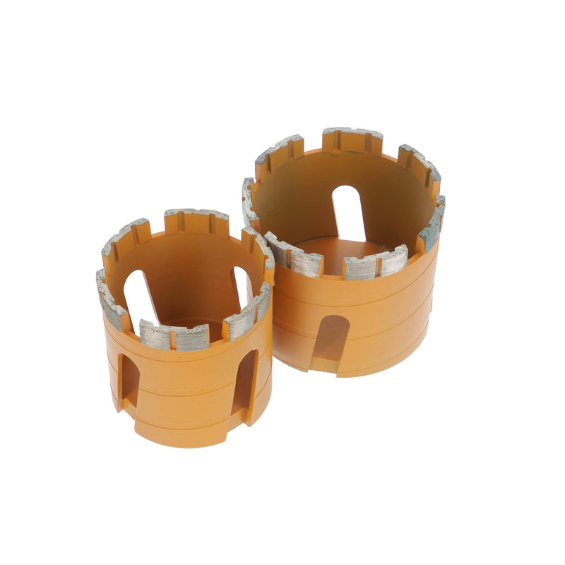 Prodiamant Premium Diamond, Core Drill for Masonry, orange | 6 diamond segments, long service life, 60 mm usable length, fast drilling in masonry, brick and concrete 68mm