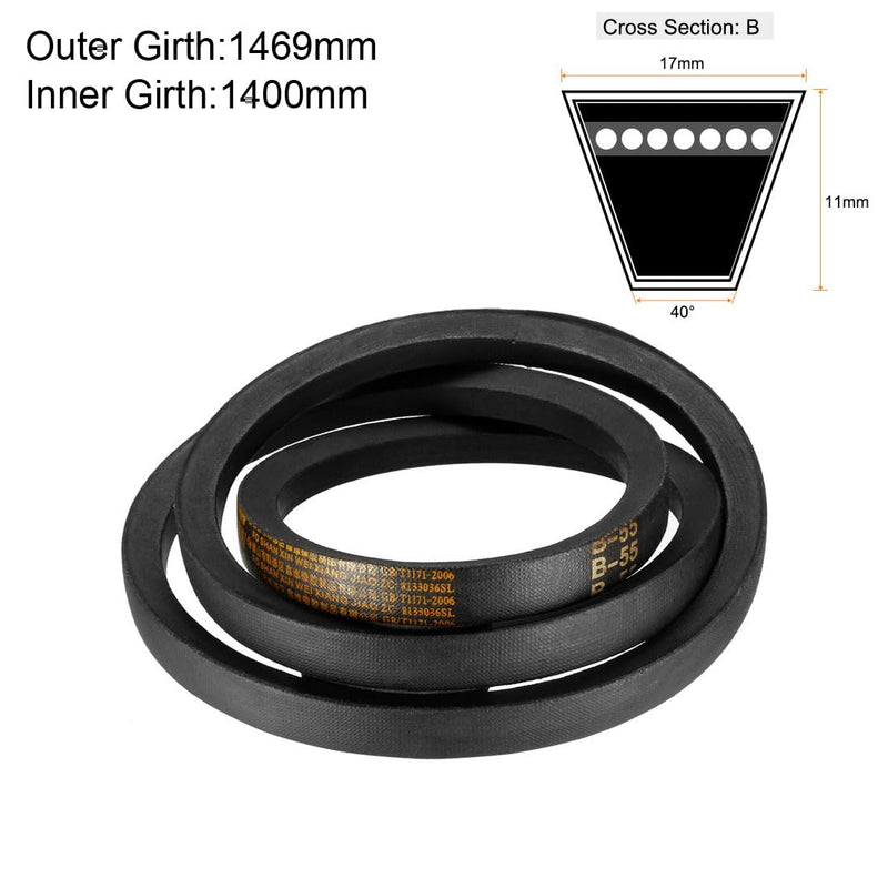 [Australia - AusPower] - uxcell B-55 V-Belts 55" Inner Length, B-Section Rubber Drive Belt 55" 