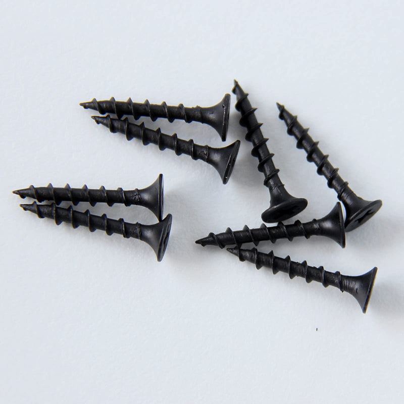 [Australia - AusPower] - #6x1" Drywall Screws Coarse Thread Bugle Head Black Phosphate for Drywall, Wood and Furniture 100PCS #6x1" 
