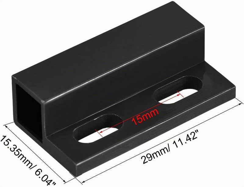 Guuzi 3pcs Wired Surface Mount Door Sensor, Magnetic Reed Switch, Black, Normally Closed Magnetic Switch
