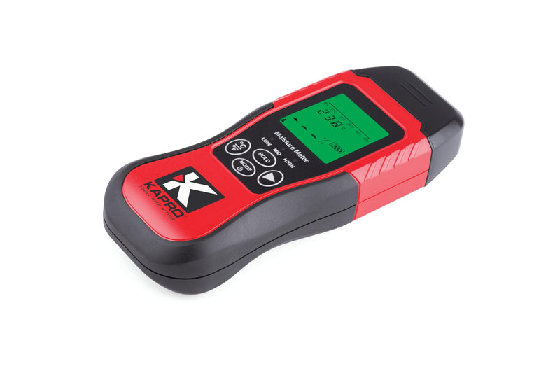 [Australia - AusPower] - Kapro - 379 Moisture Meter with Temperature Detection - Measures Wood Moisture and Temperature in Fahrenheit and Celsius - Features 8 Calibration Scales - Back-Lit Display & Auto-Power Shut Off 