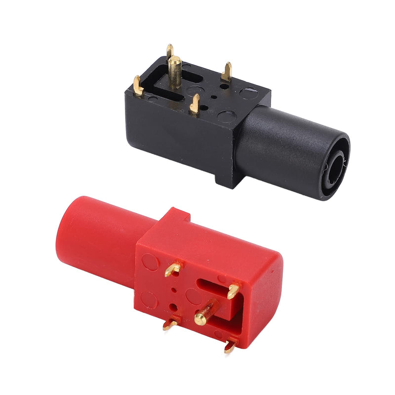 [Australia - AusPower] - 2Pcs 4mm Right Angle PCB Banana Sockets Plated Plug for Circuit Testing 2 Pack Solderable Banana Jacks for Electrical Connections 