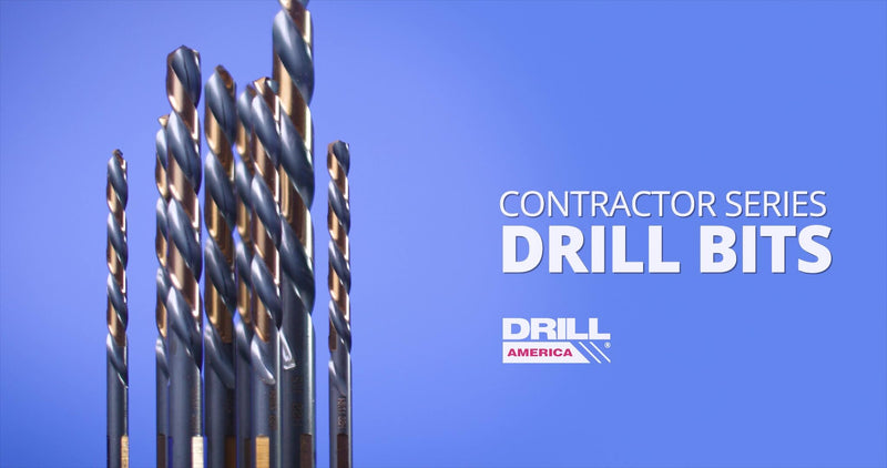 [Australia - AusPower] - Drill America 5/8" Reduced Shank High Speed Steel Black & Gold Contractor Drill Bit with 3-Flat 1/2" Shank, KFD3F Series 5/8" 