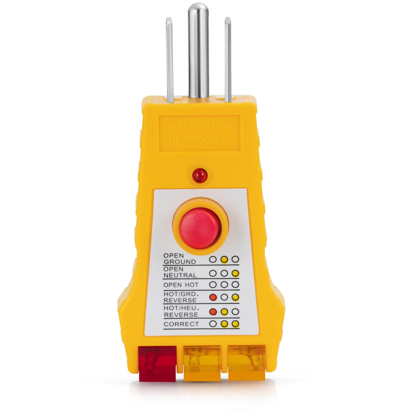 [Australia - AusPower] - GAYA Grounding Outlet Tester Earthing for Grounding Products, Electric Outlet Testing Plug in, GFCI Test, Receptacle and Plug Testers, Circuit, Ground, GFCI Outlet, Socket Power Check 