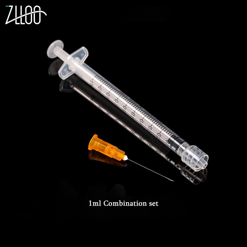 1ml/cc Plastic Tube with 25G-25mm Head, Disposable Luer-Lock Independent Packaging, Easy to Use (Pack of 50) 50 Items