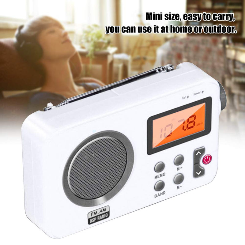 [Australia - AusPower] - Radio - Shower Radio Speaker, AM/FM Radio with LCD Display, Portable Stereo Radio with Earphone Port for Home, Beach, Hot Tub, Bathroom 