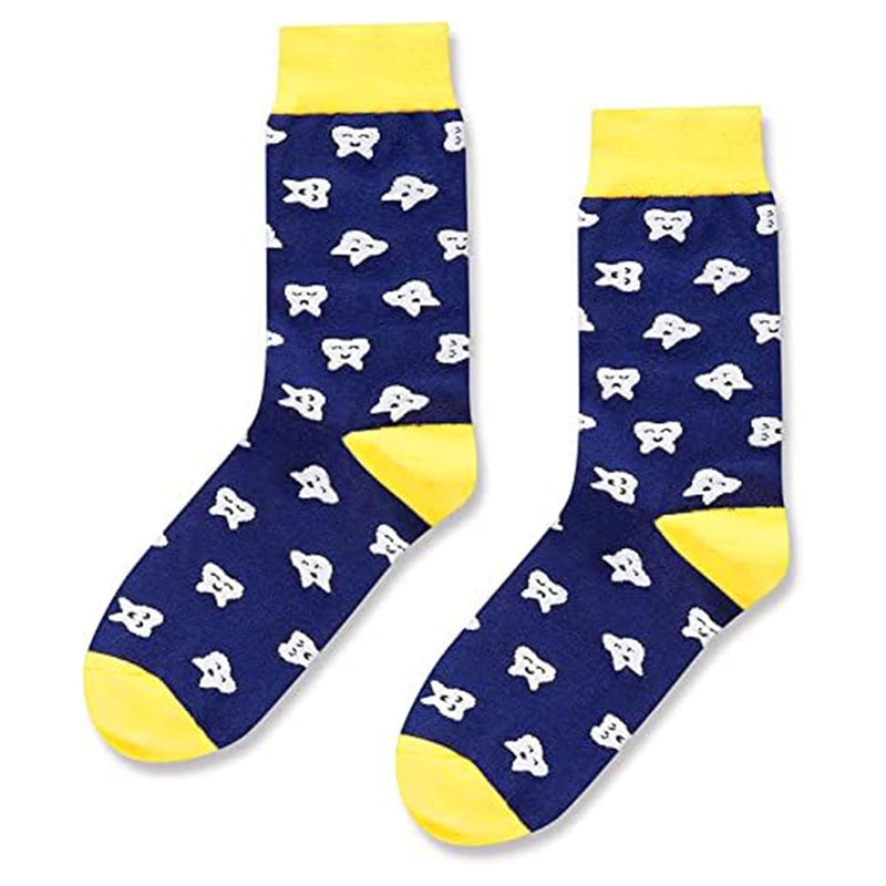 [Australia - AusPower] - HAPPYPOP Men Doctor Medical Math Optometry Golfing American Flag Socks, Gifts For Nurse Graduation Poker Music Lover Medium Dentist 2 Pack 