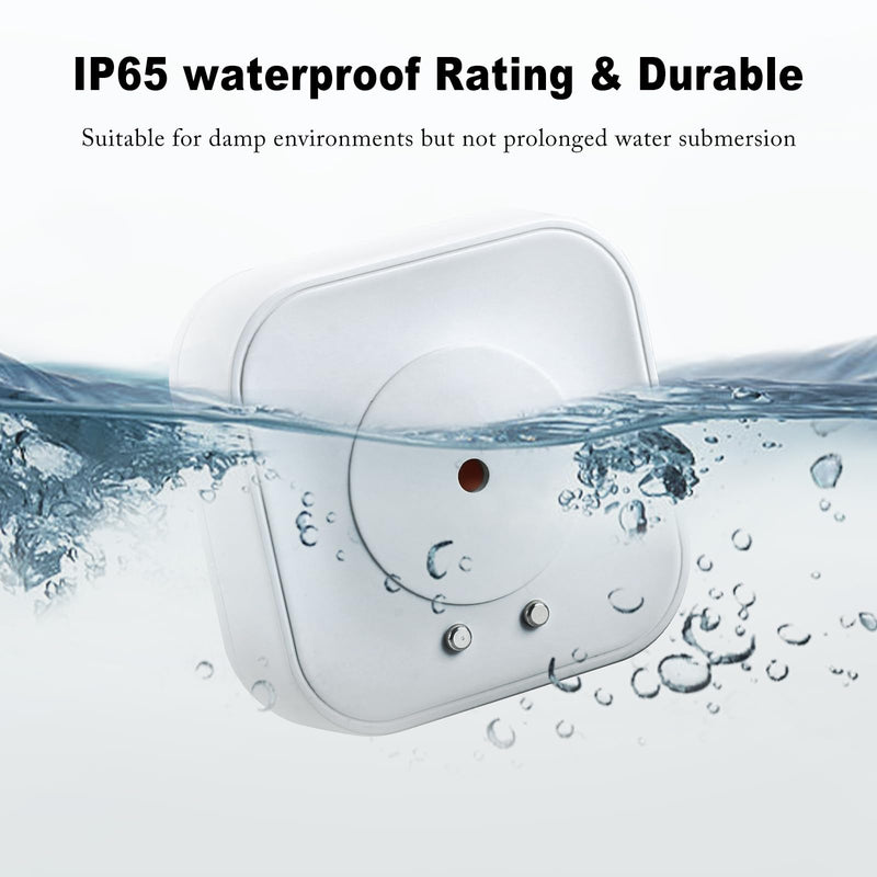 WiFi Water Sensors - 110dB Detector with Real-time APP Notifications | 5Pack Leak Alarm with Remote Control, 2.4G Sensors for Home