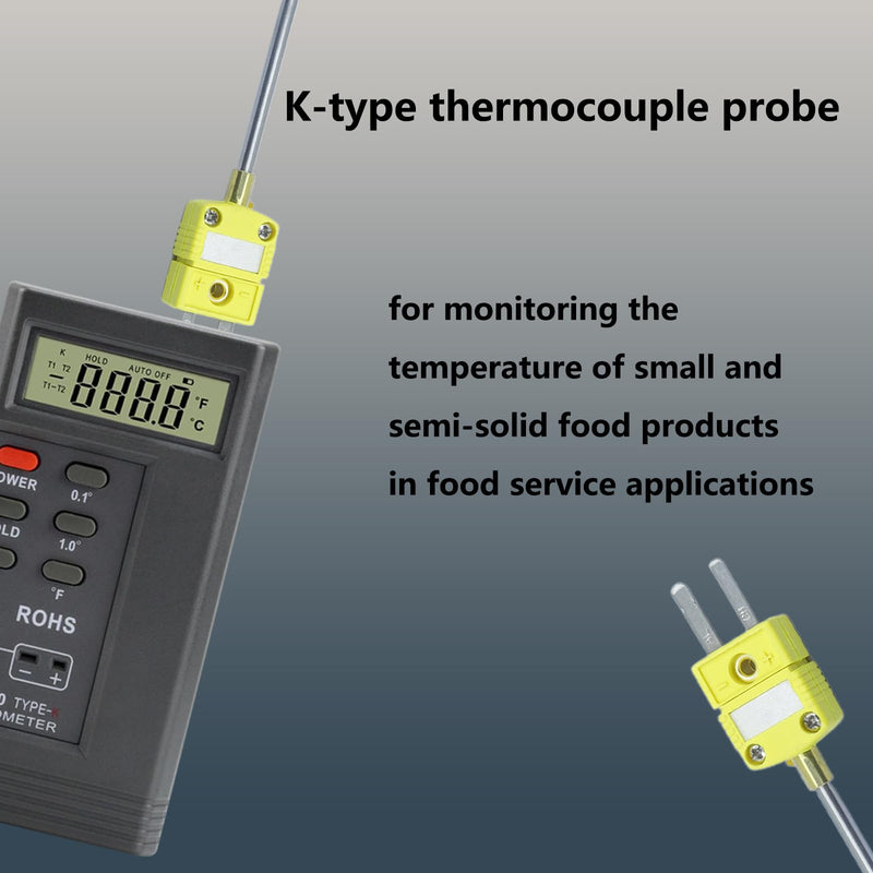 [Australia - AusPower] - 50207-K K-Type thermocouple Probe Temperature Range -50°F to 2000°F Probe Length 6“/0.12” 