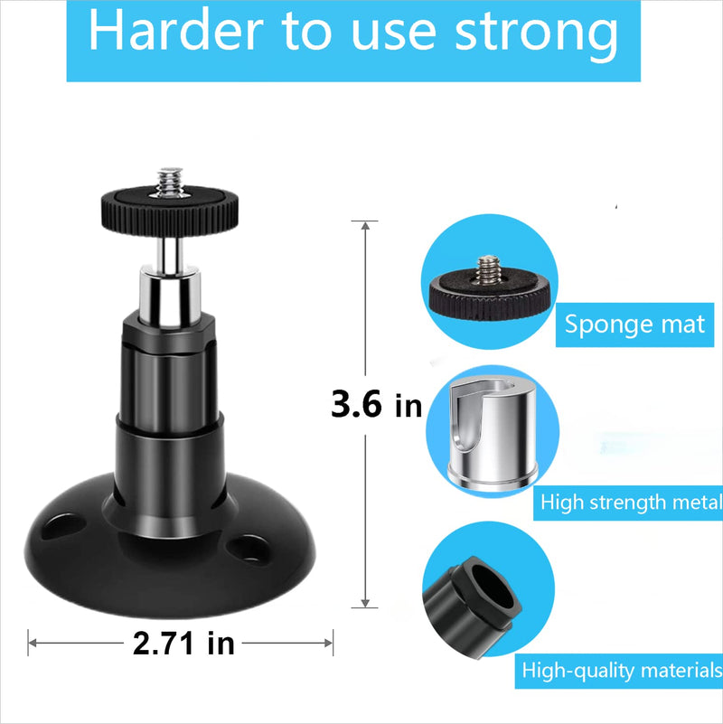 [Australia - AusPower] - 2 Pack Adjustable Security Wall Mount for Ring Camera&Stick Up Cam Battery,Indoor Outdoor Mount Bracket for Arlo HD/2/3/4,Ceiling Mount Kit for Plug-in HD Security Cam, Adhesive or Screw,No Drill 