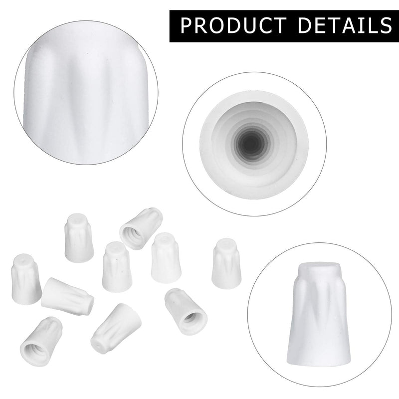 [Australia - AusPower] - 36 Pcs Ceramic Wire Connector White Ceramic Nuts 18-8 AWG High Temperature Wire Connectors Porcelain Wire Connector Ceramic Twist Caps for High Temperature Repairs(Large) 