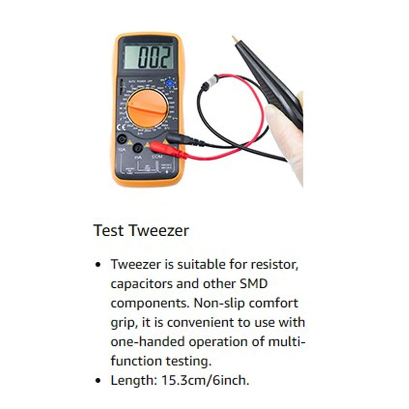 [Australia - AusPower] - 25Pcs Multimeter Test Cable Kit with Probe Line, Wire Hook Clip, Tweezer, and Precision Probes, Easy-to-Use Testing Kit for Digital Electrical Testing 