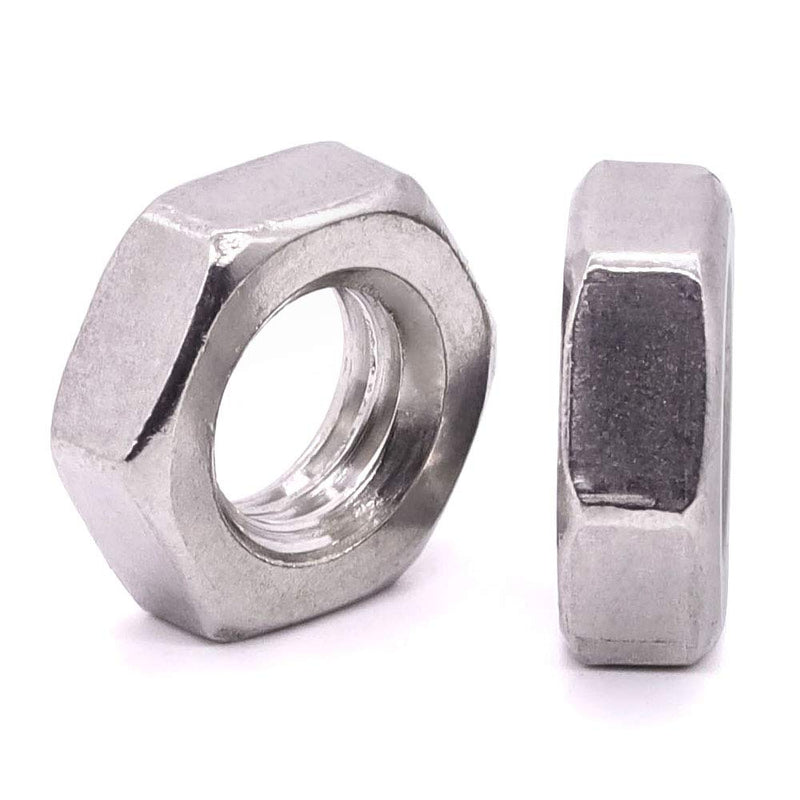 [Australia - AusPower] - 3/8-16 UNC Stainless Steel Thin Hex Nuts Hexagon Jam Nuts, 304 Stainless Steel 18-8, Full Thread, Coarse Thread, 25 PCS 3/8"-16 