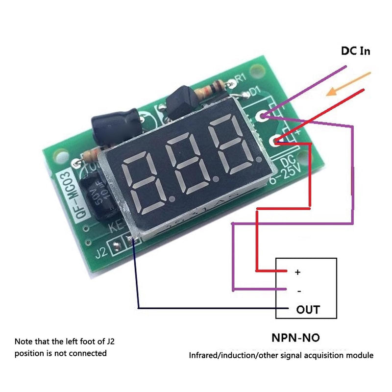 [Australia - AusPower] - Counter Module, 3-Digit Compact Digital Counter Module for Industrial Use (4-7V) 