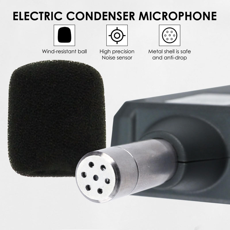 [Australia - AusPower] - Decibel Meter Sound Level Reader 30-130dB Handheld Sound Level Meter SPL Meter with Capacitive Microphone Sensor HD Backlight Display Portable db Meter Decibel Monitoring Tester 