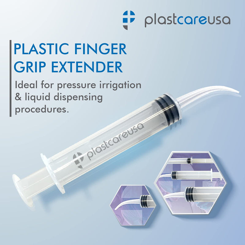 [Australia - AusPower] - 50 Curved Tip Irrigation Syringes (12cc / 12ml) - Disposable Oral Dispensing Utility Syringe (Box of 50) by PlastCare USA 12 ml 50.0 