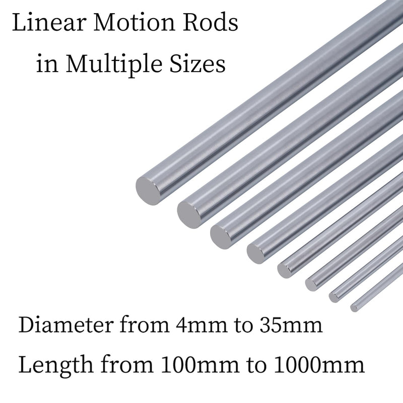 [Australia - AusPower] - 2Pcs 10mm x 300mm (0.394 x 11.81 inches) Vigorous Linear Motion Rods, Case Hardened Chrome Shaft Linear Rail Guide Shaft for 3D Printer, DIY, CNC - Metric h8 Tolerance D 10mm x L 300mm 2 Pcs 