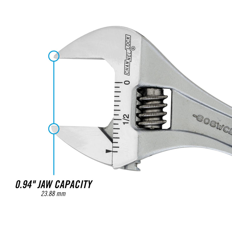 Adj. Wrench Set, Jaw Cap. 15/16, 1-3/8 In Code Blue