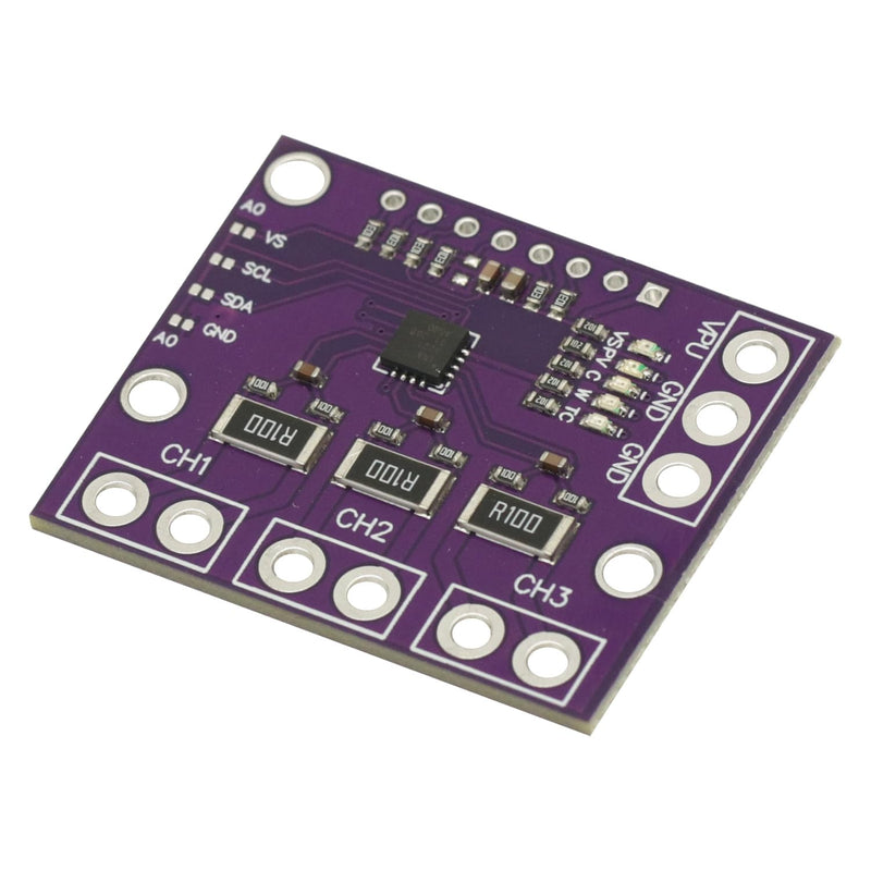 [Australia - AusPower] - 2Pcs I2C SMBUS INA3221 Triple-Channel Shunt Current Power Supply Voltage Monitor Sensor Board Module Replace INA219 with Pins 