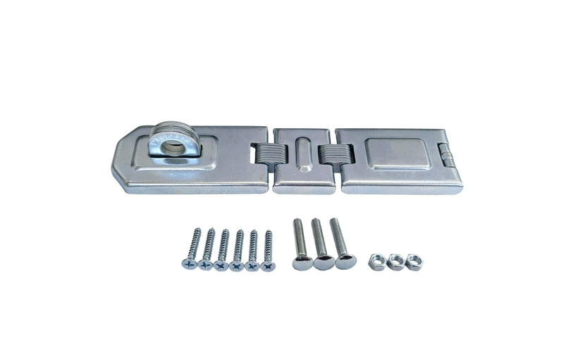 [Australia - AusPower] - QCAA Extra Heavy Duty Concealed Safety Hasp, Flexible Link, with Hardened Staple, 6-1/4" Single Flexible, Zinc Plated, 1 Pack, Made in Taiwan Zinc Plated(6-1/4") 